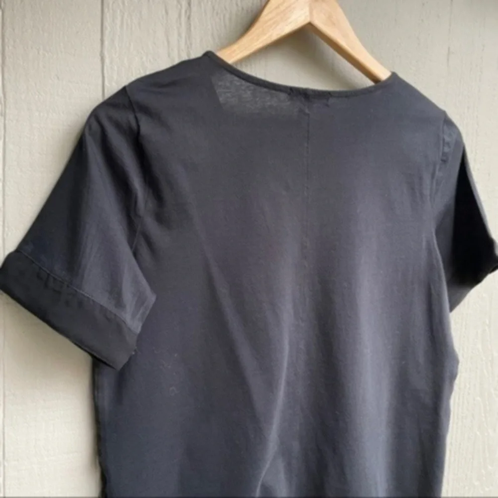 J. Crew Seamed Panel Black T-shirt​​​